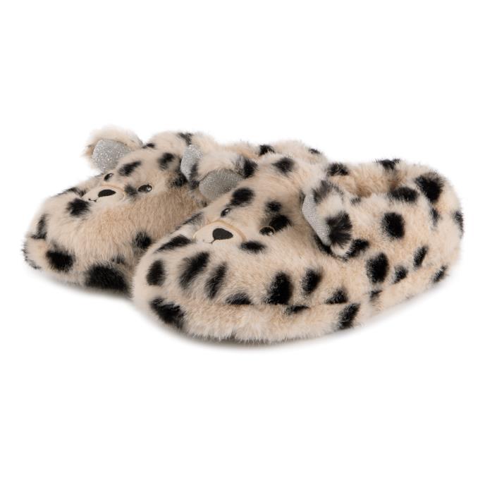 totes toasties® Ladies Novelty Faux Fur Slippers Dalmatian Extra Image 2